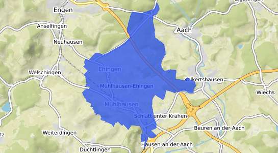 Bodenrichtwertkarte M&uuml;hlhausen-Ehingen
